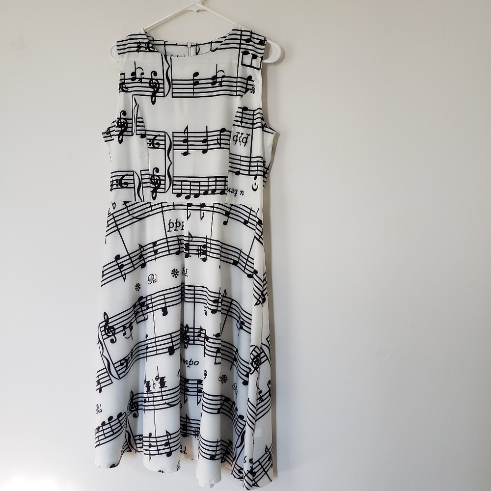 Music print dress